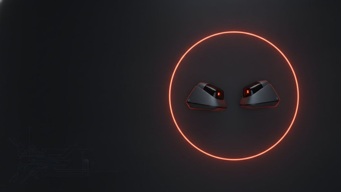 Two wedge robots facing off inside a glowing ring boundary