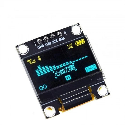0.96 inch OLED Display Module 128x64 I2C Yellow/Blue (SSD1306) - Compoden