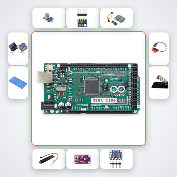 10-Sensor Environmental Data Logger Kit for Arduino Mega