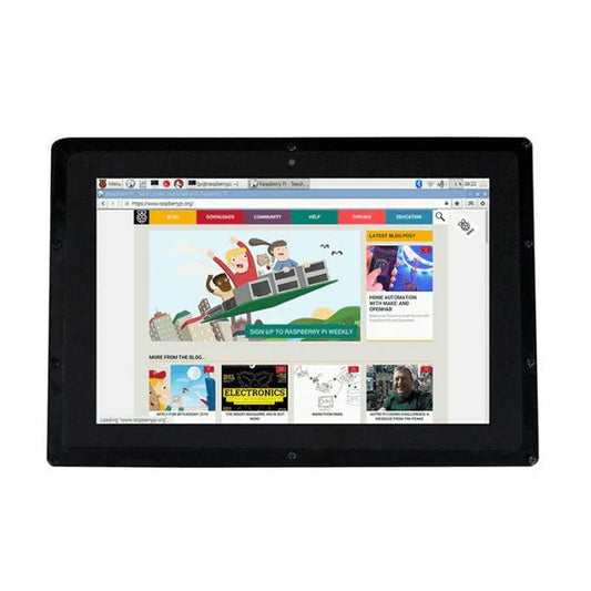 10.1 inch Raspbery Pi Waveshare Touch Screen Display with Case - Compoden