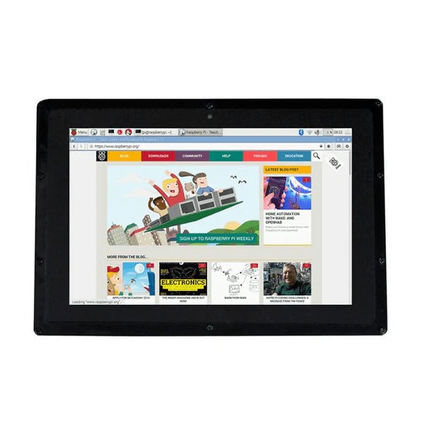 10.1 inch Raspbery Pi Waveshare Touch Screen Display with Case - Compoden