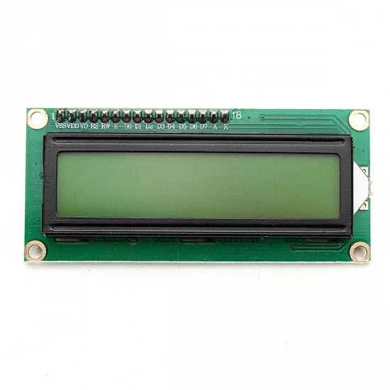 1602 16x2 Character LCD Display Module (Green Backlight) - Compoden