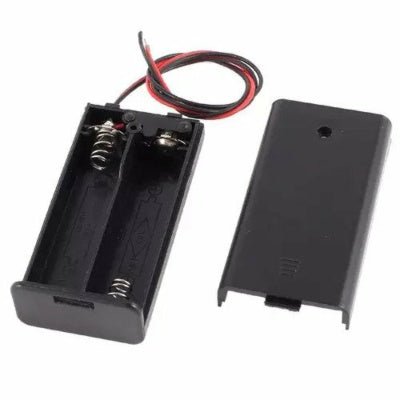 2 x 18650 Battery Holder With ON/OFF Switch Case - Compoden