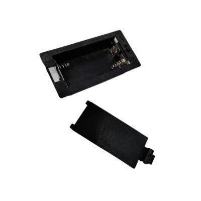 2 x AA Plastic Case Battery Holder with On/Off Switch Black - Compoden