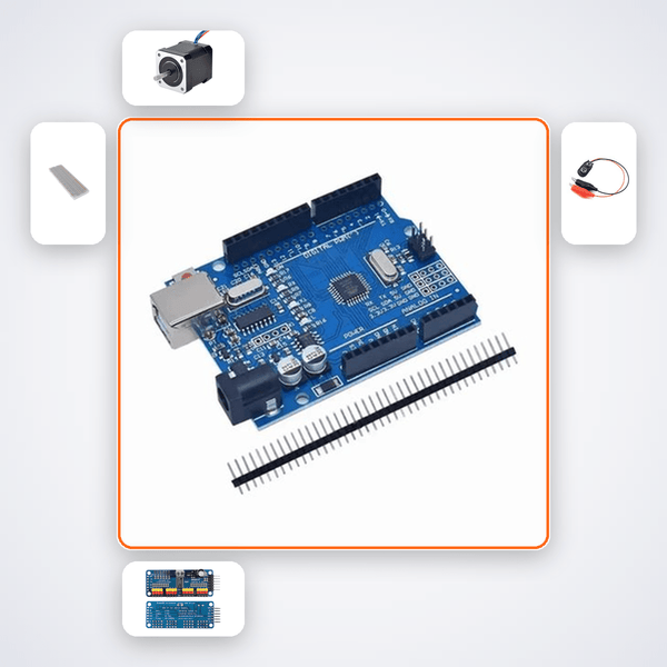 28BYJ-48 Stepper Motor Intro Kit with Arduino Uno + Stepper Motor - Compoden