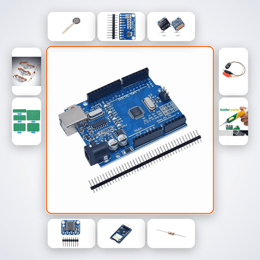 3-Axis Force Sensing Wrist Kit with Arduino Uno + LED - Compoden