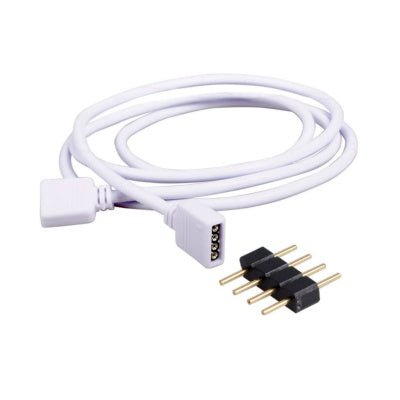 4 Pin LED Connector Extension Cable Cord for SMD 5050 3528 RGB LED Light Strip – 50 CM - Compoden