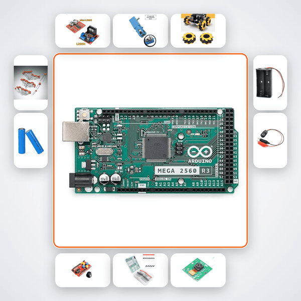 4WD Mecanum Holonomic Robot Kit with Arduino Mega + Motor - Compoden