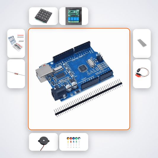 4x4 Keypad PIN Lock Kit with Arduino Uno + Relay - Compoden