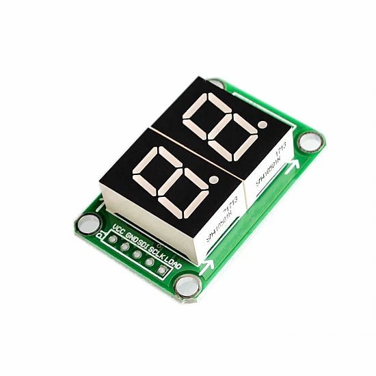 74HC595 2 Digit 0.5inch 7 Segment Digital Tube LED Display Module - Compoden