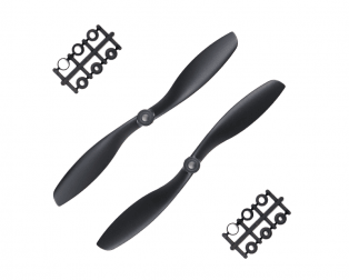 8045(8X4.5) Propellers ABS Black 1CW+1CCW-1pair - Compoden