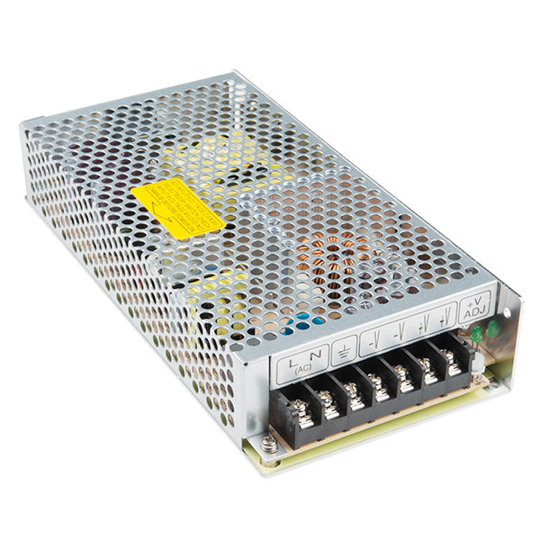 12V panel SMPS, metal chassis with screw terminals (representative image)