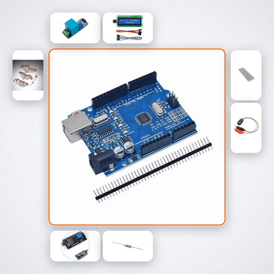 AC Line Frequency Meter Kit with Arduino Uno - Compoden
