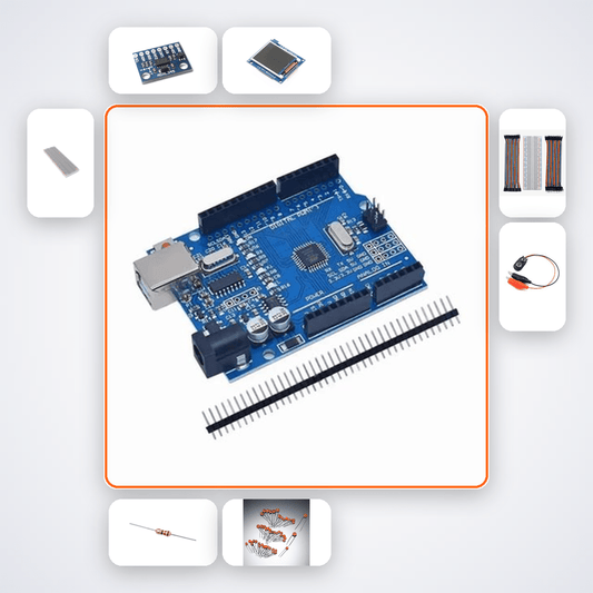 ADXL345 Accelerometer Starter Kit with Arduino Uno + LED - Compoden