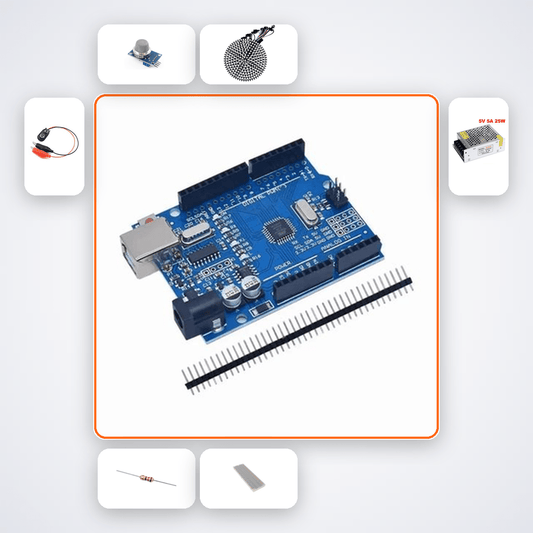 Air Quality Colour Indicator Kit with Arduino Uno + Sensor - Compoden