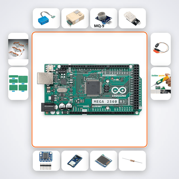 Air Quality Health Study Station Kit with Arduino Mega + Sensor - Compoden