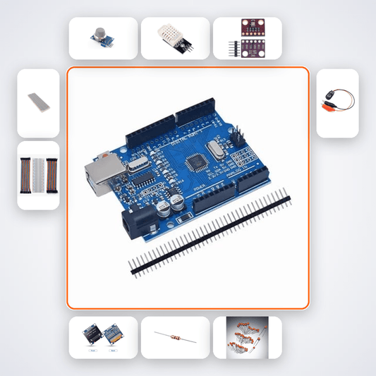 Air Quality Index Monitor Kit with Arduino Uno + Sensor - Compoden