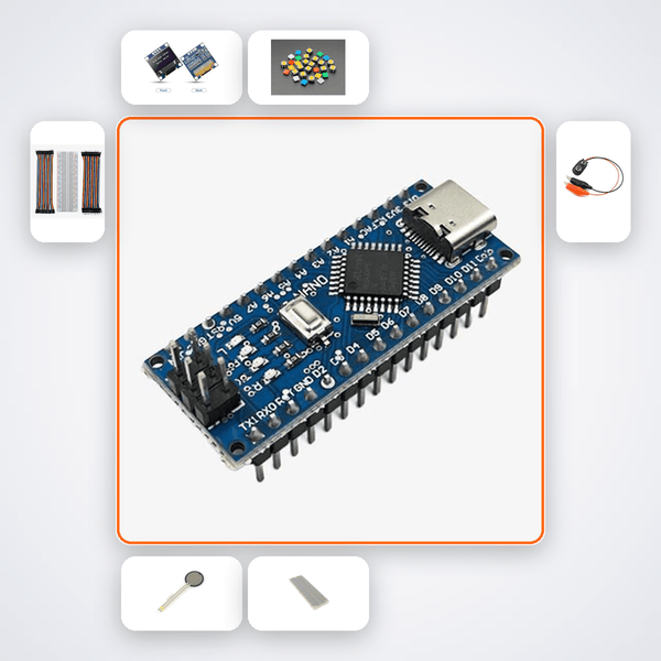 Animated Emoji Badge Variant 31 Kit with Arduino Nano + LED - Compoden