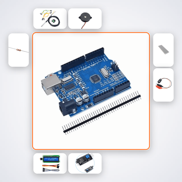Aquarium Temperature Monitor Kit with Arduino Uno + Buzzer - Compoden