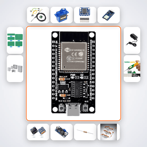 Aquarium Temperature Monitor Kit with ESP32 + Servo - Compoden