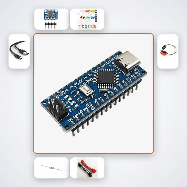 Arduino Binary Clock Kit Kit with Arduino Nano - Compoden