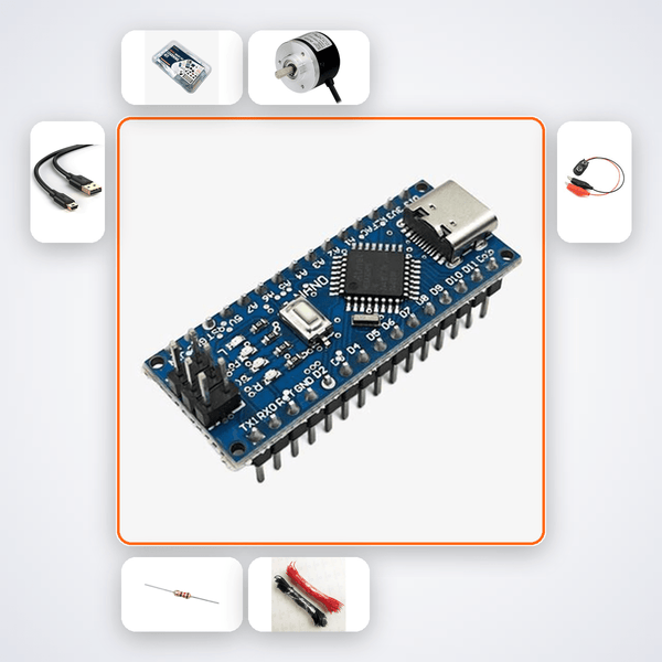 Arduino Digital Dice Kit Kit with Arduino Nano - Compoden