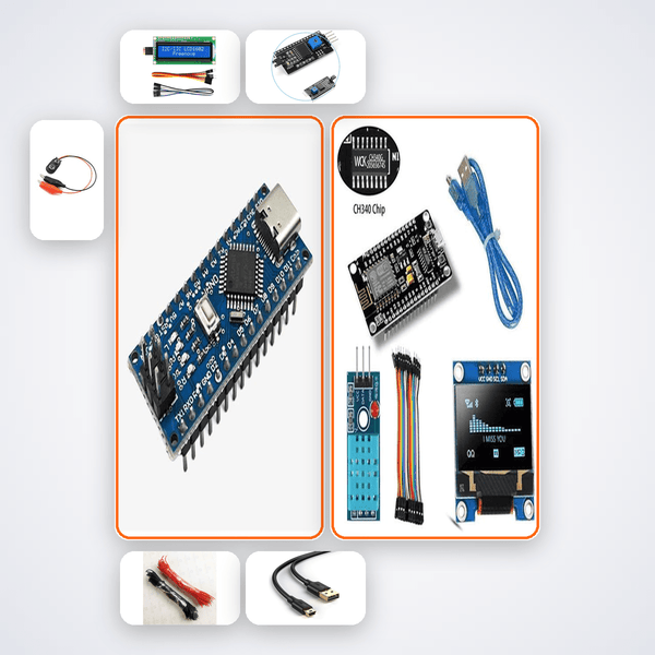 Arduino Digital Thermometer Kit Kit with Arduino Nano - Compoden