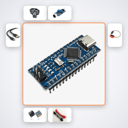Arduino Emotion Reactive Robot Face Kit with Arduino Nano + Ultrasonic - Compoden