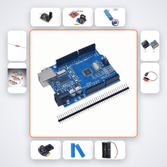 Arduino Encoder Robot Kit - Auto-Calibrating LM393 Sensors - Compoden