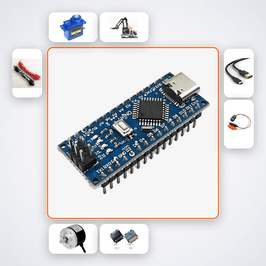 Arduino Inverse Kinematics Arm Kit Kit with Arduino Nano + Servo - Compoden