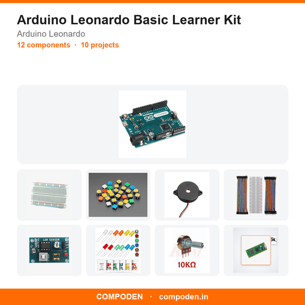 Arduino Leonardo Basic Learner Kit - Compoden