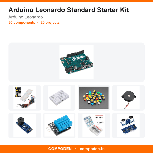 Arduino Leonardo Standard Starter Kit - Compoden
