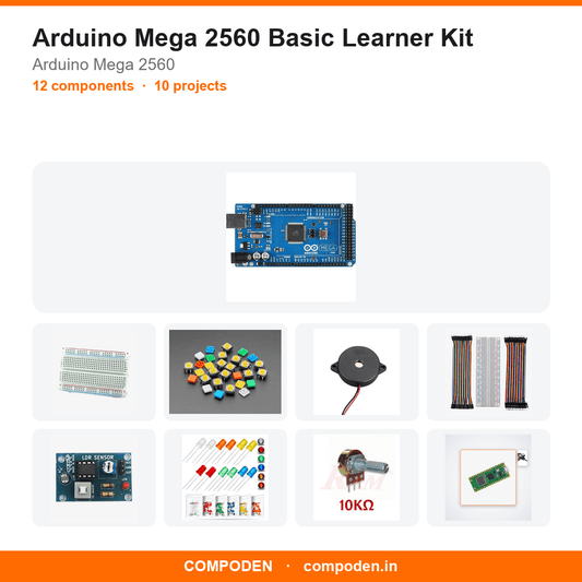 Arduino Mega 2560 Basic Learner Kit - Compoden
