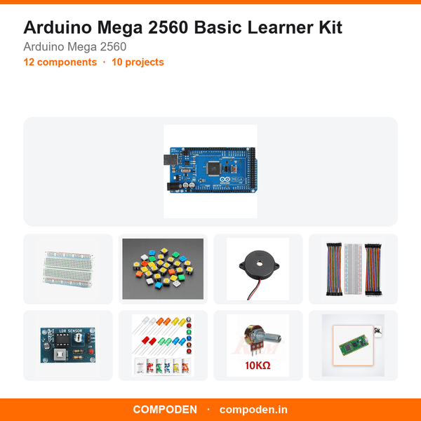 Arduino Mega 2560 Basic Learner Kit - Compoden