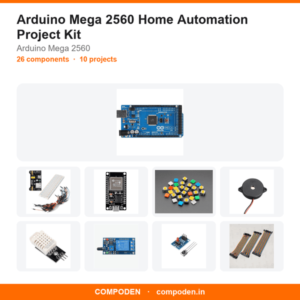 Arduino Mega 2560 Home Automation Project Kit - Compoden