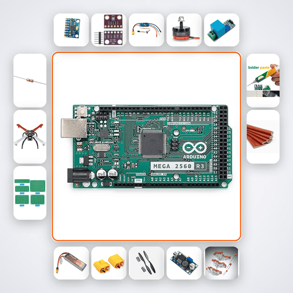 Arduino Mega PID Drone Flight Controller Kit - MPU6050, BMP280 - Compoden