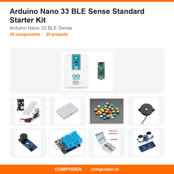 Arduino Nano 33 BLE Sense Standard Starter Kit - Compoden