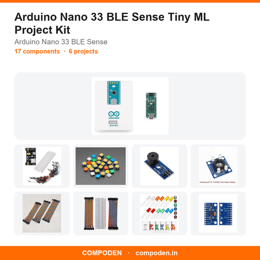 Arduino Nano 33 BLE Sense Tiny ML Project Kit - Compoden