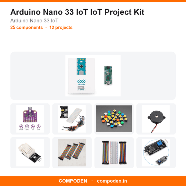 Arduino Nano 33 IoT IoT Project Kit - Compoden