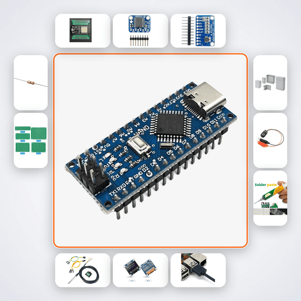 Arduino Nano Crystal Timekeeping Kit with Temp Compensation - Compoden