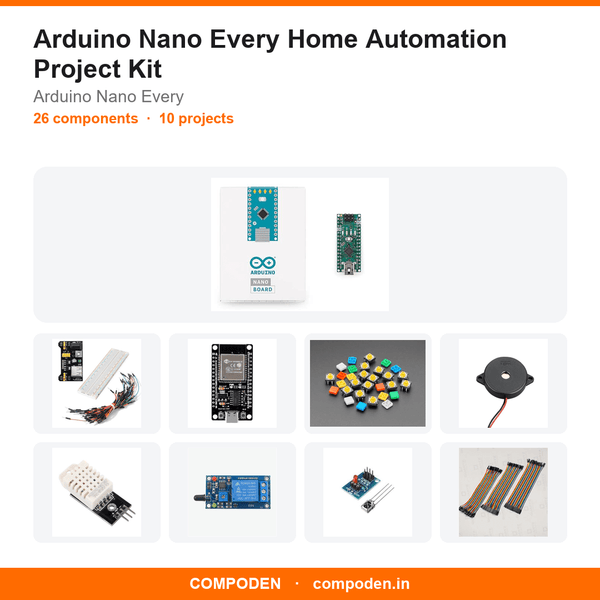 Arduino Nano Every Home Automation Project Kit - Compoden