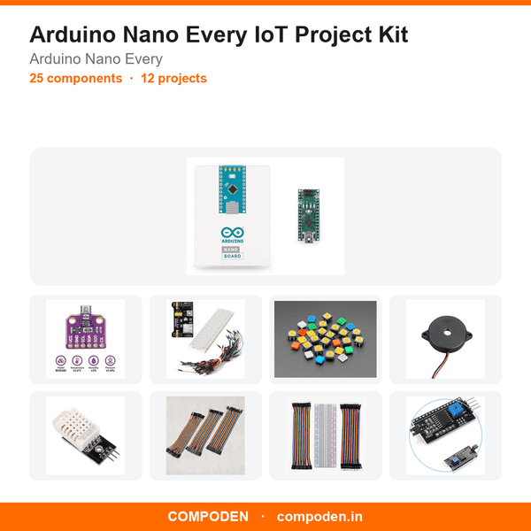 Arduino Nano Every IoT Project Kit - Compoden