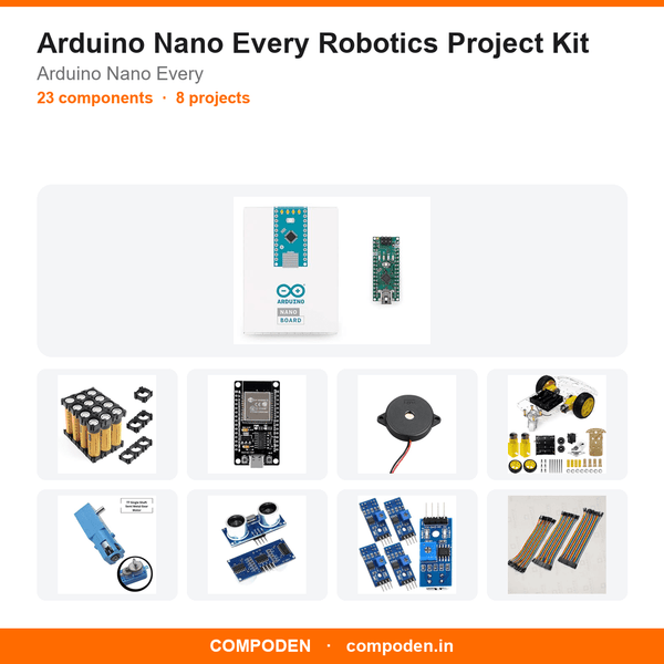 Arduino Nano Every Robotics Project Kit - Compoden