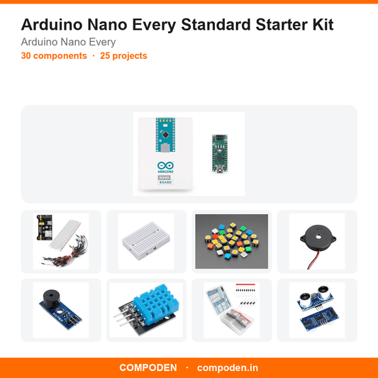 Arduino Nano Every Standard Starter Kit - Compoden