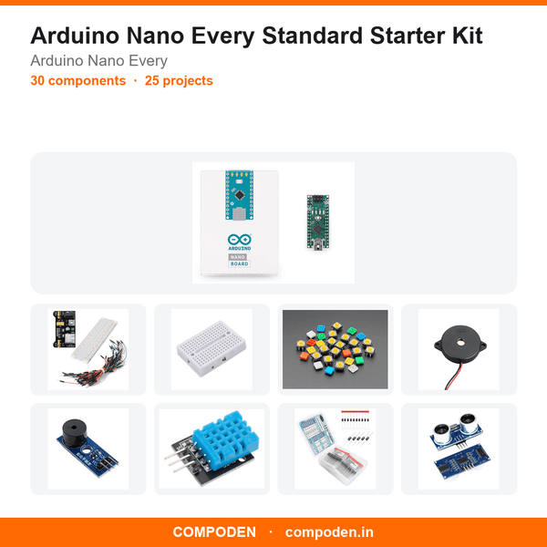 Arduino Nano Every Standard Starter Kit - Compoden