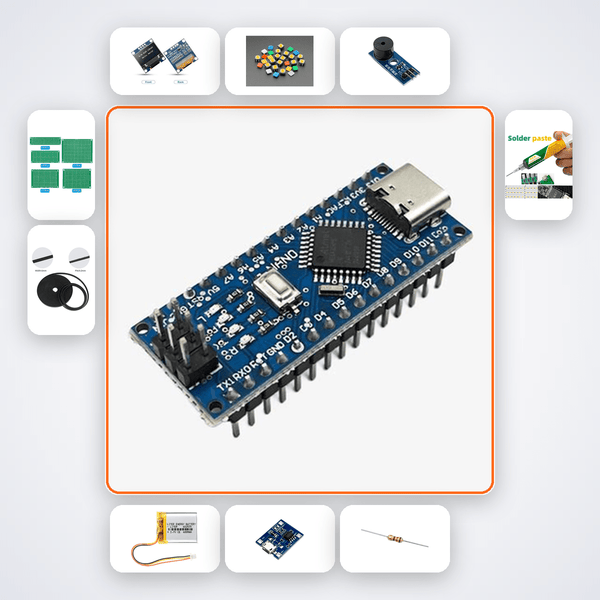 Arduino Nano Game Console Kit: Build Snake, Pong & Tetris - Compoden
