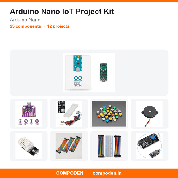 Arduino Nano IoT Project Kit - Compoden
