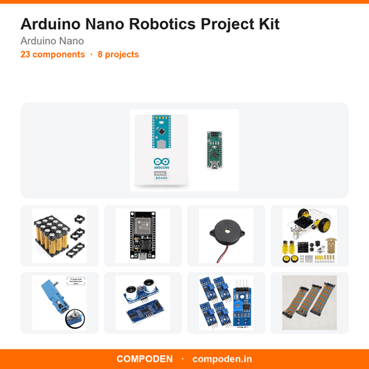 Arduino Nano Robotics Project Kit - Compoden