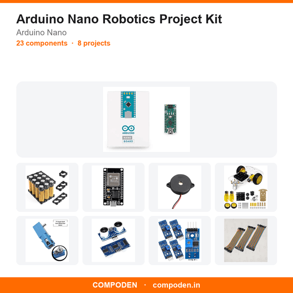 Arduino Nano Robotics Project Kit - Compoden