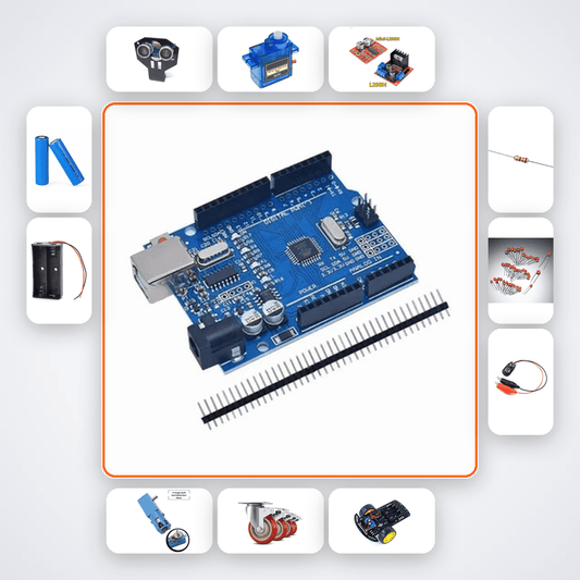 Arduino Obstacle Avoidance Robot Kit - Build & Code Autonomous Car - Compoden